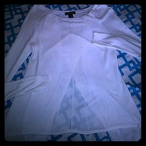 Gorgeous WH/BM Sweater with mesh detail in back.